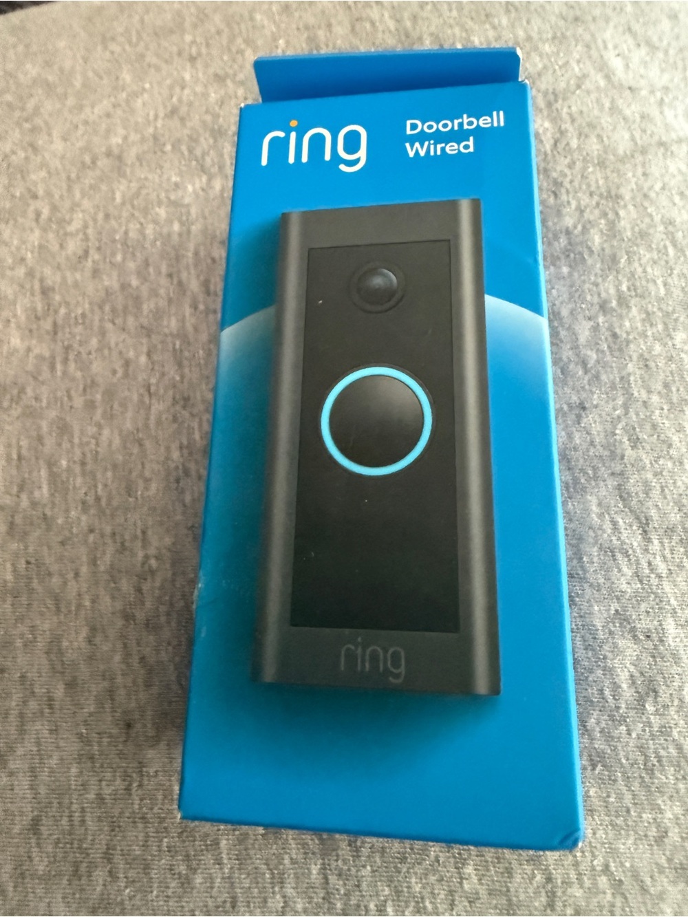 Ring Video Doorbell in Black with Blue Accent